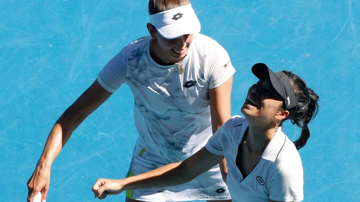 Sie Šu-wej zvítězila v ženské čtyřhře po mixu na turnaji v Melbourne.