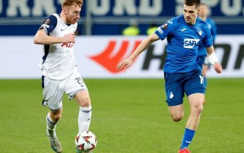 Hoffenheim utrpěl porážku 2:3 od Tottenhamu v Evropské lize, tři Češi hráli za německý tým.